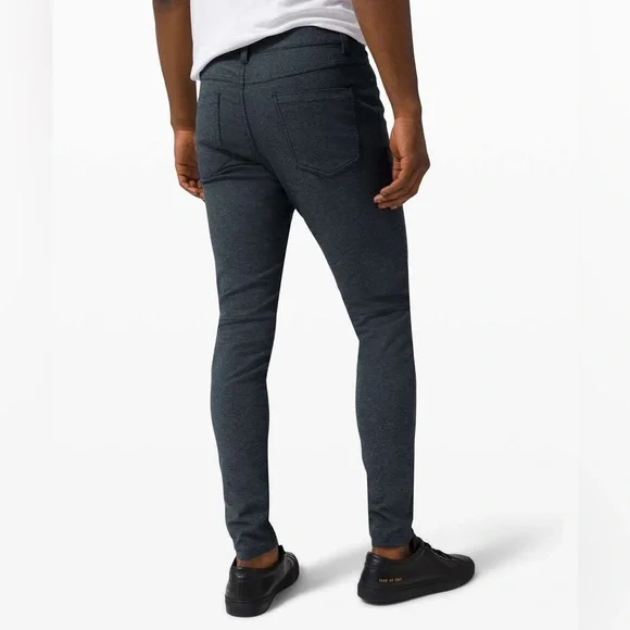 SOLD LULULEMON ABC Pant Skinny *Tech Canvas 32" Size 28 Heathered Deep Navy - Picture 4 of 11